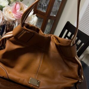Michael Kors Brown Leather Shoulder Bag